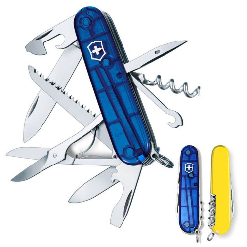 Ніж Victorinox Huntsman Ukraine 91 мм Синьо-прозорий/Жовтий (1.3713.T2.8) – Victorinox (вид 1)