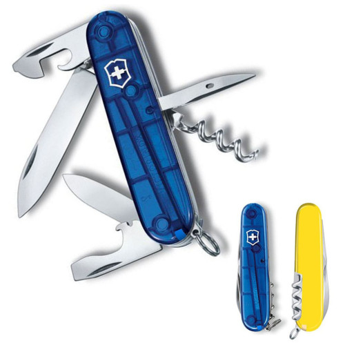 Нож Victorinox Spartan Ukraine 91 мм Синьо-прозорий/Жовтий (1.3603.T2.8) – Victorinox (вид 1)