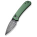 Нож Civivi Qubit, Green Aluminum, Damascus (C22030E-DS1) – Civivi (вид 1)