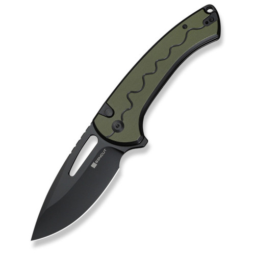 Ніж Sencut Squiggy, Black/Green G10, Darkwash (S24082A-2) – Sencut (вид 1)