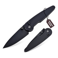 Нож Hightron Birdidi, D2, алюміній, чорний, чорний клинок (HK06BLK)