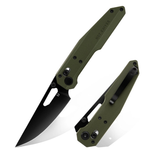 Ніж Hightron Sharplyn,14C28N, G10, зелений, чорний клинок (HK01GRN) – Hightron