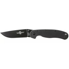Нож Ontario Knife RAT I AUS-8 Black, Black Blade (ON8846)