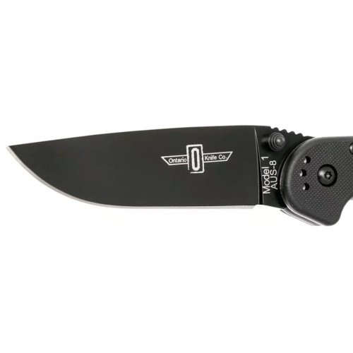 Нож Ontario Knife RAT I AUS-8 Black, Black Blade (ON8846) – Ontario Knife (вид 2)