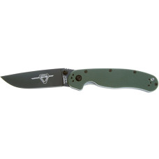 Нож Ontario Knife RAT II AUS-8 OD Green, Black Blade (ON8861OD)