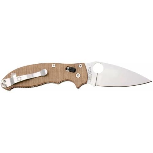 Нож Spyderco Manix 2 CPM Cru-Wear Micarta Brown (C101MPCW2) – Spyderco (вид 1)