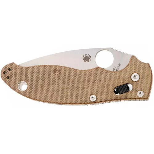 Нож Spyderco Manix 2 CPM Cru-Wear Micarta Brown (C101MPCW2) – Spyderco (вид 2)