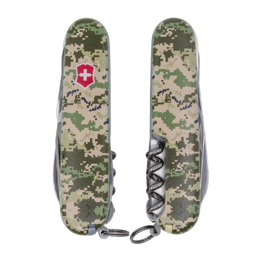 Нож Victorinox Huntsman Army 91 мм Піксель + Лого (1.3713.3_W3941p) – Victorinox