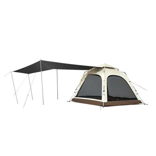 Палатка Naturehike чотиримісний із тентом автоматичний Ango CNK2550WS010, коричневий (6927595789094) – Naturehike