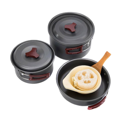 Набір туристичного посуду Naturehike NH15T203-G 3-4 NH Сarbon (6927595787205) – Naturehike