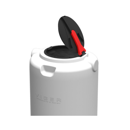 Емкость для воды Вігер вертикальная пищевая 1000 л узкая, крышка с клапаном белая (13230) – Вігер (вид 3)