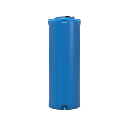 Емкость для воды Вігер вертикальная пищевая 1000 л узкая, крышка с клапаном синяя (13231) – Вігер