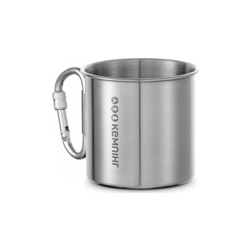 Чашка туристическая Кемпінг зі складним карабіном 300 мл (4823082715978) – КЕМПІНГ