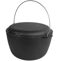 Котел туристический Brizoll чавунний з кришкою-сковородою10 л (KT10-2)