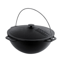 Котел туристический Brizoll чавунний азіатський з кришкою 10 л (KA10-1)