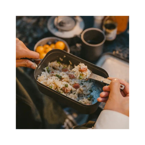 Набор туристической посуды Naturehike ложка, виделка, ніж з титану CNH22CJ017 сірий з мішечком (6927595711910) – Naturehike (вид 2)