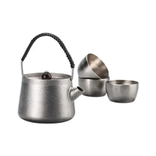 Набор туристической посуды Naturehike чайний NH20CJ007 титан (6927595749630) – Naturehike