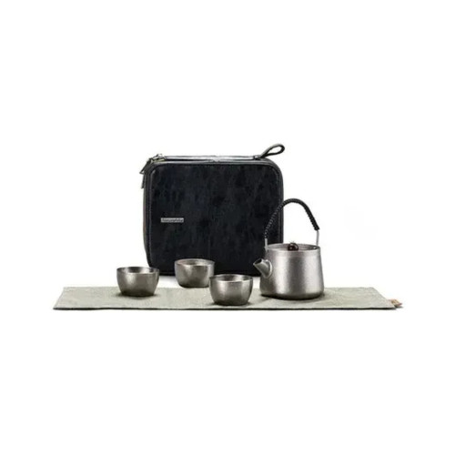 Набор туристической посуды Naturehike чайний NH20CJ007 титан (6927595749630) – Naturehike (вид 1)