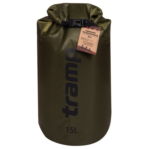 Гермомешок Tramp PVC Diamond Rip-Stop 15 л Olive (UTRA-112-olive) – Tramp