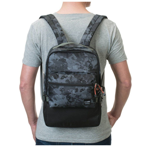 Рюкзак туристический Pacsafe Slingsafe LX350 backpack чорний-камуфляжний (45331802) – Pacsafe (вид 2)