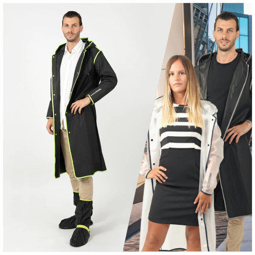 Дождевик Perletti City чорний/сріблястий L (14210177L) – Perletti (вид 1)