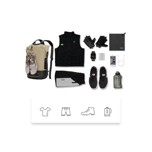 Рюкзак туристический Naturehike водонепроникний NH21FSB04, 20л, бежевий (6927595788202) – Naturehike (вид 1)