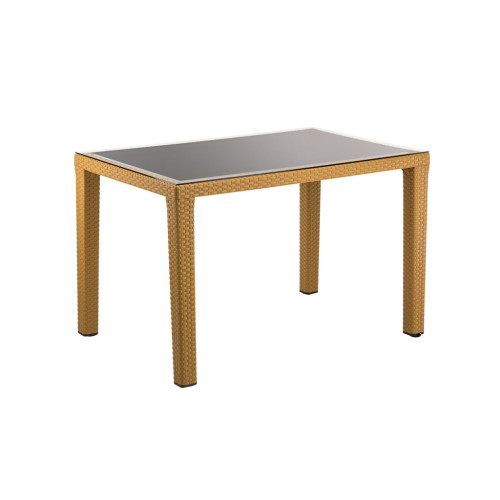 Стіл садовий Tilia Antares 80х120 см outglass, ніжки пластикові, кавовий (10772) – Tilia