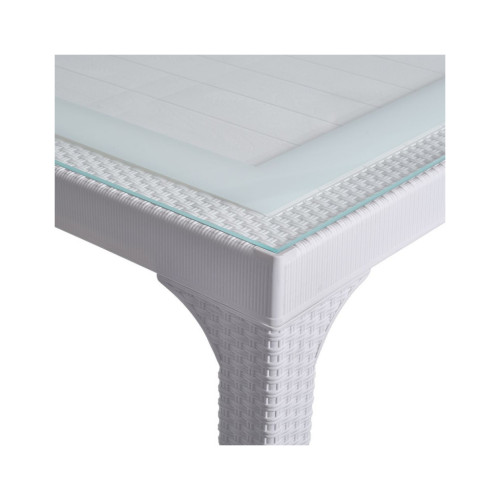 Стол садовый Irak Plastik под ротанг 80х140 см белый (4775) – Irak Plastik (вид 3)