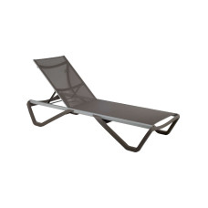 Шезлонг PAPATYA Wave сіро-коричневий сітка сіро-коричневий (4168)