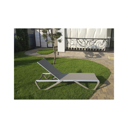 Шезлонг PAPATYA Wave сіро-коричневий сітка сіро-коричневий (4168) – PAPATYA (вид 3)