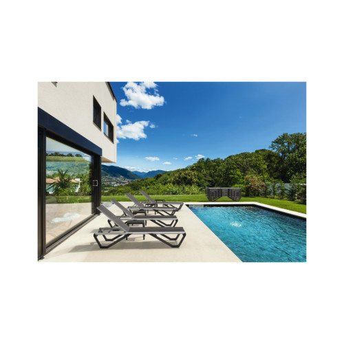 Шезлонг PAPATYA Wave сіро-коричневий сітка сіро-коричневий (4168) – PAPATYA (вид 4)