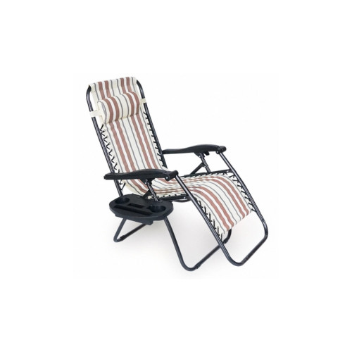 Крісло складане Voltronic 1800х650х1150мм Brown/White (YT36696) – Voltronic