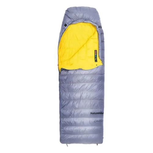 Спальний мішок Naturehike з натуральним пухом CW700 CNK2450WS048, L, жовто-сірий (6927595788103) – Naturehike