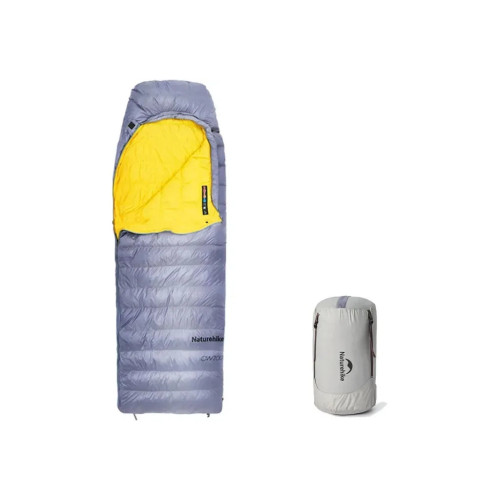 Спальний мішок Naturehike з натуральним пухом CW700 CNK2450WS048, M, жовто-сірий (6927595788127) – Naturehike (вид 2)