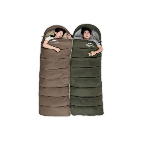 Спальний мішок Naturehike з капюшоном U350S NH20MSD07 (-3°C) правий, коричневий (6927595764312-R) – Naturehike (вид 1)