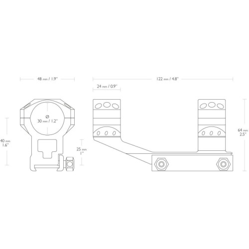 Крепление для прицела Hawke Tactical AR D-30мм High Weaver (24135) – Hawke (вид 1)