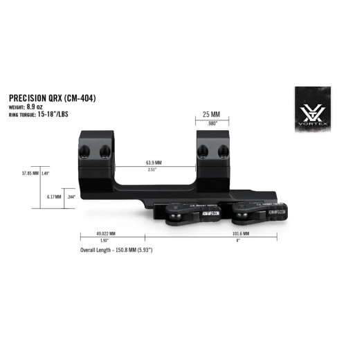 Крепление для прицела Vortex Precision QR Cantilever 30mm 2" offset (CM-404) (930349) – Vortex (вид 4)
