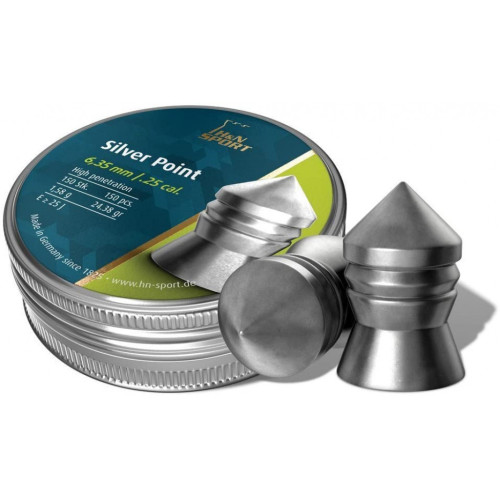 Пульки H&N Silver Point 6,35 мм, 1,58 г, 150 шт/уп (92346350001) – H&N