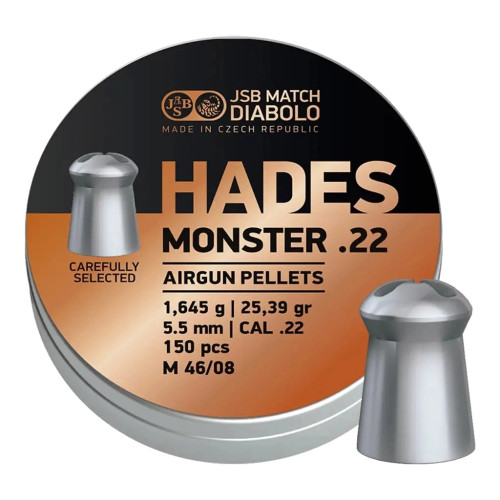 Пульки JSB Hades Monster 5,5 мм 1.645 г (150 шт/уп) (546390-150) – JSB
