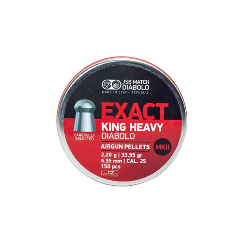 Пульки JSB King Heavy MKII 6,35 мм 2,2 г 150 шт/уп (546498-150) – JSB
