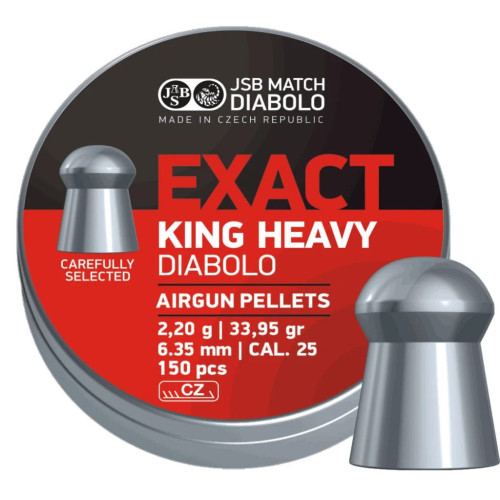 Пульки JSB King Heavy 6,35 мм 2,2 г 150 шт/уп (546398-150) – JSB