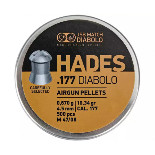 Пульки JSB Diabolo Hades 4,5 мм, 0.670 г, 500 шт/уп (546292-500) – JSB
