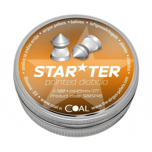 Пульки Coal Starter Pointed 4,5 мм 500 шт/уп (500SP45) – Coal