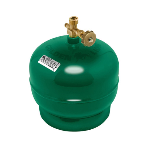 Бытовой газовый баллон Voltronic Golden Lion 2кг (4,8л) + пальник 20354 Green (GL-GBG-2k-48L) – Voltronic