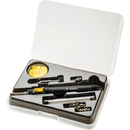 Газовий паяльник Topex газовый, 12 мл, + насадки (44E108) – Topex (вид 1)