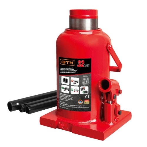 Домкрат GTM гідравлічний пляшковий 32т (260-420мм) (TH93204) – GTM