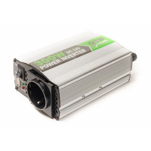 Автомобільний інвертор 12V/220V 300W, USB 5V 1A, HYM300-122 PowerPlant (KD00MS0001) – PowerPlant (вид 1)