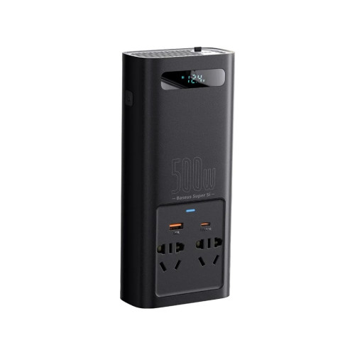 Автомобильный инвертор 12V/220V 500W Super Si Power Inverter CN/EU Black Baseus (CGNB000101) – Baseus (вид 2)