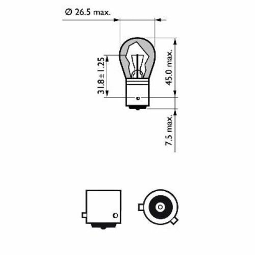 Автолампа Philips 21W (12496 LLECO CP) – PHILIPS (вид 2)