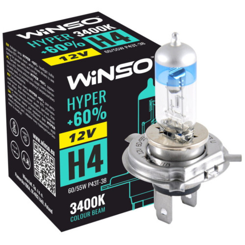 Автолампа WINSO H4 HYPER +60 60/55W (712420) – Winso (вид 1)